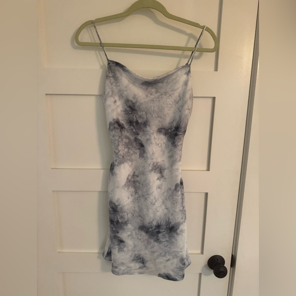 Cotton Candy Tie-Dye dress - Navy and White